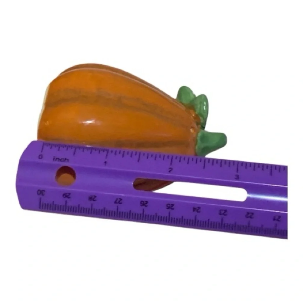 Pier 1 Autumn Ceramic Pumpkin Salt‎ and Pepper Shakers Thanksgiving